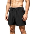 thumbnail image 3 of IhhxPro Men's Casual Shorts with Pockets Elastic Waist Swim Trunks Quick-Dry Board Loose Fit Summer Beach Activewear Cotton S-3XL, 3 of 8