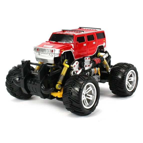 H2 SUV RC Off-Road Monster Truck 1:18 Scale 4 Wheel Drive RTR, Working Hinged Spring Suspension, Perform Various Drifts (Colors May Vary)