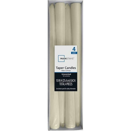 Mainstays 4 Pk Tapers Unscented Ivory (The Best Taper Fade)