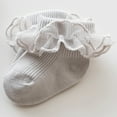 thumbnail image 4 of Baby Sweetie Toddler Baby Girls Lace Socks Ruffles Sweet Anti-Skid Princess Socks Cute Kids Socks 0-2 Years, 4 of 6