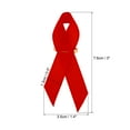 thumbnail image 2 of Unique Bargains Ribbon Pins, 200Pcs Red Awareness Ribbon Satin with Safety Pins, 2 of 7