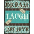 thumbnail image 2 of Greene, Taylor 19x24 White Modern Wood Framed Museum Art Print Titled - DREAM LAUGH BELIEVE, 2 of 4