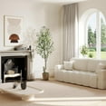 thumbnail image 5 of 5FT (1pcs) Artificial Olive Tree, Tall Faux Olive Tree with Fruit, Indoor Fake Plant, Real Trunk Texture, Suitable for Home Living Room Porch Decoration, 5 of 7