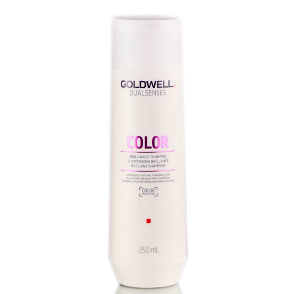 8.4 oz , Goldwell Dualsenses Color Brilliance Shampoo, hair scalp beauty - Pack of 1 w/ Sleek 3-in-1 Comb/Brush