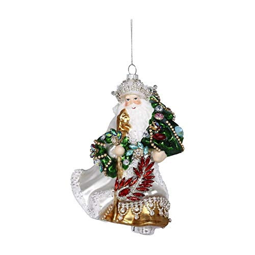 Mark Roberts Christmas 2020 Jewels & Gem Santa Ornament, 8 inches