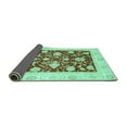 thumbnail image 2 of Ahgly Company Indoor Rectangle Oriental Turquoise Blue Traditional Area Rugs, 6' x 9', 2 of 4
