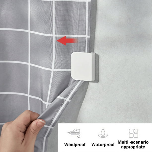 FRUHLING Lot De 8 Clips Rideau De Douche Autocollants Blancs – Anti- éclaboussures Et Coupe-Vent Accessoires Salle De Bain FRUHLING Lot De 8 Clips Rideau De Douche Autocollants Blancs – Anti- éclaboussures Et Coupe-Vent Accessoires Salle De Bain