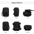 thumbnail image 3 of Bolsa táctica militar para cinturón Molle, bolsa para teléfono, mini bolsa multifunción para senderismo, camping, senderismo, deportes, excursiones, color negro JAMW Sencillez, 3 of 5