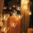 thumbnail image 5 of LED 21.3FT Butterfly Lights,Butterfly Solar Lights Curtain Fairy Lights - 8 Modes Starry Twinkle Icicle String Lights Waterproof for Bedroom Christmas Wedding Party Dorm(Multicolor,30 lights), 5 of 9