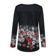 thumbnail image 6 of Augper Womens Tops Long Sleeve Fall Clearance Women Button Blouse Printing Casual Long Sleeves (No Positioning Printing), 6 of 9