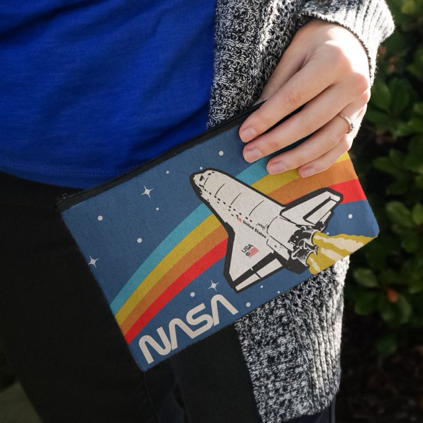 NASA Logo Over Space Shuttle With Rainbow Premium Gift Wrap Wrapping...