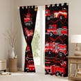 thumbnail image 3 of Manfei Cartoon Fire Truck Black Out Curtains for Teens, Fireman Car Curtains Pack of 2 (42x63 Each), Firefighter Bedroom Curtains, Curtains and Drapes Room Decor, 3 of 6