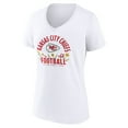 thumbnail image 2 of Women's Patrick Mahomes White Kansas City Chiefs Floral Name & Number V-Neck T-Shirt, 2 of 3