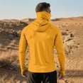 thumbnail image 6 of Inglocry UPF 50+ Sun Protection Hoodie Men with Mask Quick Dry Long Sleeve Fishing Hiking Shirts UV Rash Guard Lightweight Orange L, 6 of 9