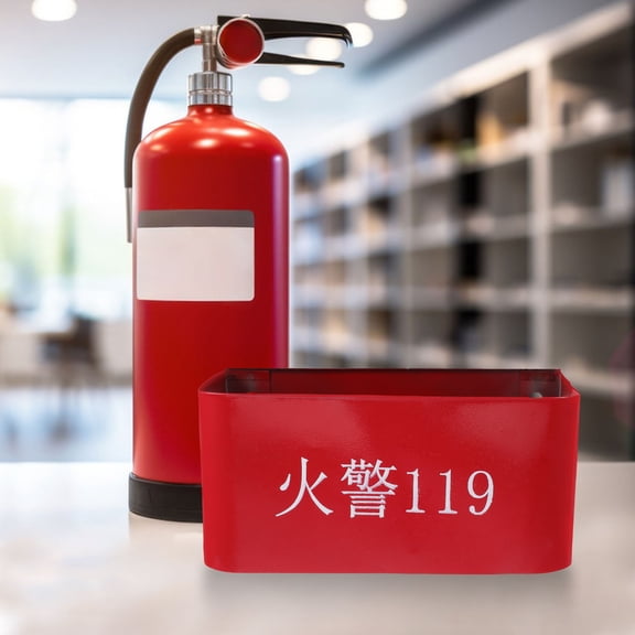Masteelf Heavy Duty Fire Extinguisher Wall Mount Bracket With Iron Holder For Office Hanging Double Extinguisher Storage Base Organizer