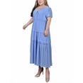 thumbnail image 2 of NY Collection Plus Size Ankle Length Short Sleeve Dress, 2 of 4