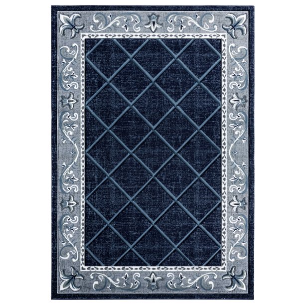 22" X 32" Navy Olefin / Polypropylene Accent Rug