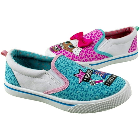 L.O.L Surprise Girls' Shoe, Diva Canvas Slip-On Sneaker with Color-Changing Fabric, Pink/Blue, Girl's Shoe Size (Best Canvas Sneakers 2019)