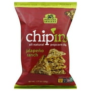 Popcorn Indiana Chip'Ins All Natural Jalapeo Ranch Popcorn Chips, 7.25 Oz.