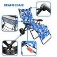 thumbnail image 4 of Beach Cart Chair – 2 in 1 Turns from Cart to Beach Chair – Large Wheels – Easy to Use – Large Capacity – Flower Pattern, 4 of 6