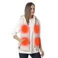 thumbnail image 4 of Heated Vest Womens Fast Warm Up Two Control 11 Heat Zones Smart Warming Hooded Sleeveless Zip Up Jacket Layer Heated Vest Regular Fit Oversized Vests for Women, 4 of 8