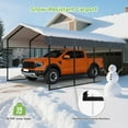 thumbnail image 3 of Zolyndo Heavy Duty 12x20FT Metal Carport with Galvanized Steel Roof, Outdoor Car Shelter Garage Canopy for Cars, Trucks, Boats, Dark Gray, 3 of 9