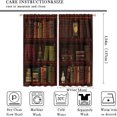 thumbnail image 2 of Room Darkening and Shading Curtains, Retro Bookshelf Curtains, Library Bookshelf Books Neatly Arranged Printed Curtains, Kitchen Bedroom Decoration Curtains, Living Room Curtain Set, 42x54 Inches, 2 of 6