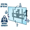 thumbnail image 4 of Mount-lt! Full Motion Corner TV Mount,  Fits 32"-55" TVs , Capacity 66 lbs. , TV Bracket, Corner Wall Mount, 4 of 11