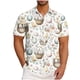 thumbnail image 1 of Blusa y camisa de manga corta con cuello vuelto para hombre, blusa informal de moda con cuello vuelto, blusa estampada de manga corta con botones, blusa de poliéster para hombre, 1 of 5
