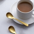 thumbnail image 2 of Matte Gold Demitasse Espresso Spoons, Stainless Steel Satin Finish Coffee Spoons, Mini Teaspoons, Sugar Spoons, 4.7-inch, Set of 6 Gold, 2 of 5