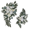 thumbnail image 3 of 2Pcs Artificial Wedding Arch White Flower Flowers Floral Decorations for Welcome, 3 of 9