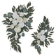 thumbnail image 3 of 2 piezas de decoraciones florales artificiales, flores blancas, rosas, carteles de para bodas, invitados, recepción, telón de fondo, señal, 3 of 8
