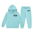 thumbnail image 2 of Hoodie Outfits Set Fall 2 Pieces Long Sleeve Hoodie And Sweatpants Outfits Athletic Preppy Clothes, 2 of 4