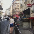 thumbnail image 2 of Butcher, Sarah 12x12 Black Ornate Wood Framed with Double Matting Museum Art Print Titled - Streets of Paris, 2 of 4