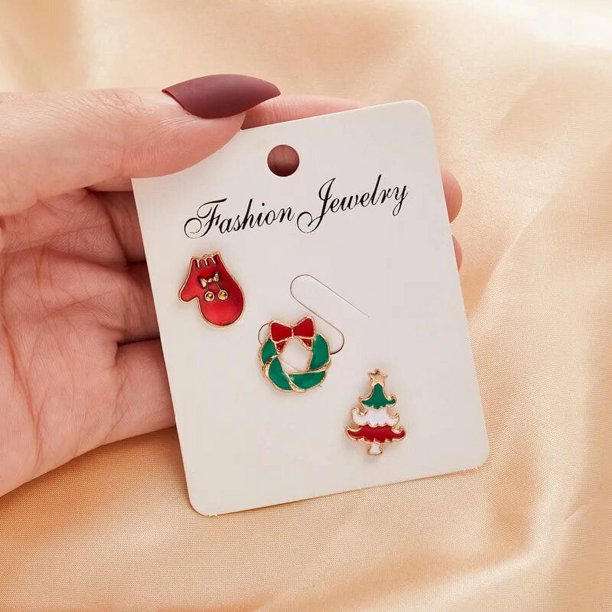 Conjunto de broche de Navidad para mujer, alfileres de Navidad, muñeco de nieve, copo de nieve, ciervo, campana, sombrero, calcetín, árbol de dibujos animados, joyería bonita, regalo para niños