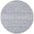thumbnail image 3 of JONATHAN Y SANTA MONICA 6' Round Area Rug, Ourika Moroccan Geometric Textured Weave - Light Gray/Navy, SMB108A-6R, 3 of 5