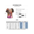 thumbnail image 2 of JustVH Women Short Sleeve T-Shirts Casual Floral Graphic V-Neck Tops, 2 of 4