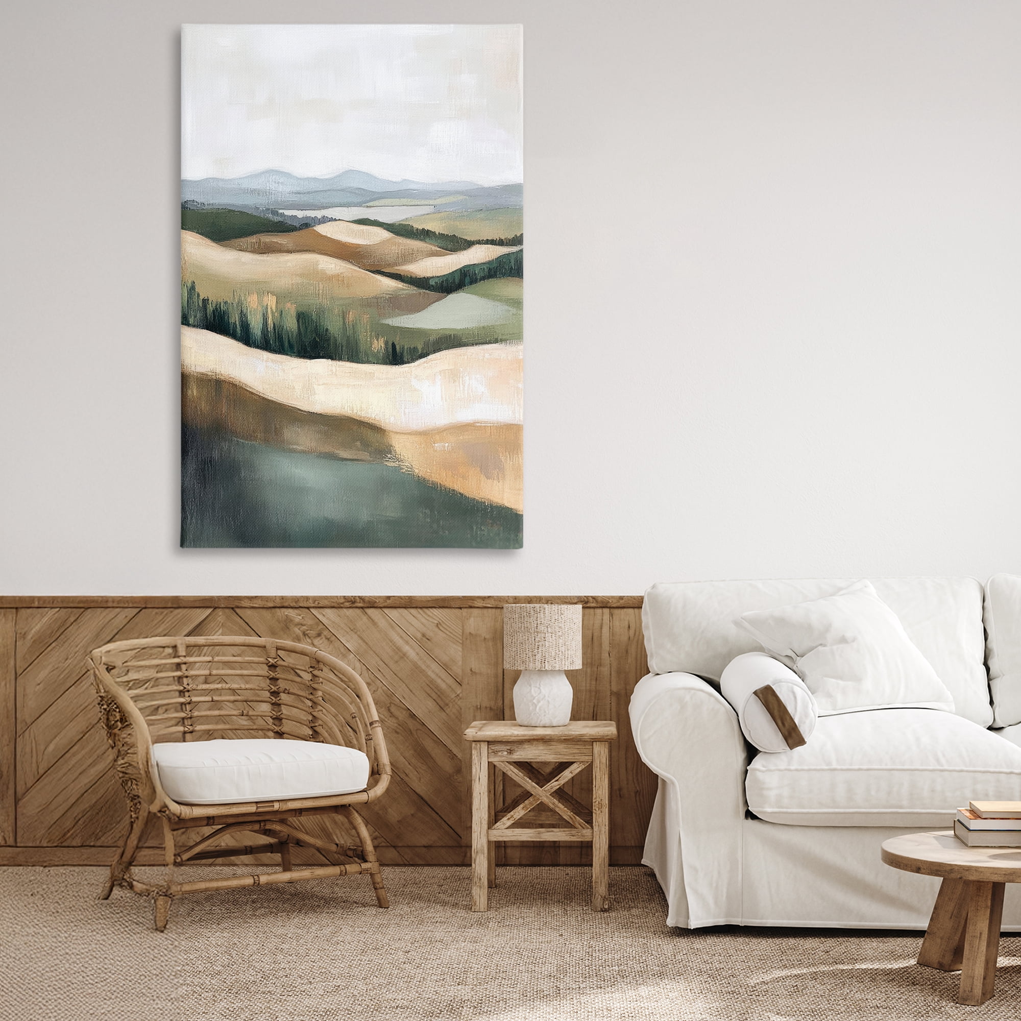 Stupell Industries Tranquil Rolling Hills & Fields Canvas Wall Art, design by Petal Prints Design