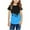 Blue, variant on Summer Short Tops Sleeve Shirts for Girls Hot Pink Size 5-6 Years