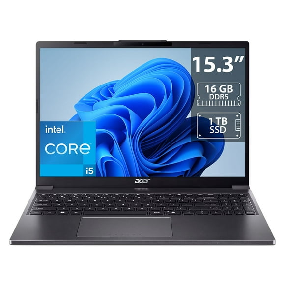 Laptop Acer Go 15: Intel Core i5 1334U, RAM 16GB DDR5, SSD 1TB, Pantalla 15.3", Windows 11 Home