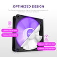 thumbnail image 3 of Ventilador NZXT F140 RGB Core de 140 mm montado en un hub con 8 LED negro, 3 of 7