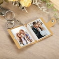 thumbnail image 6 of 1 Pcs Personalized Leather Mini Photo Album Keychain with 10 Pictures, Black, 6 of 6