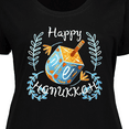 thumbnail image 4 of Inktastic Happy Hanukkah Dreidel and Laurels Women's Plus Size T-Shirt, 4 of 5