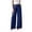 Blue, variant on Linen Pants for Women Business Casual Wide Leg Slacks Solid Color High Waisted Trousers with Pockets Light Blue XL