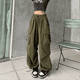 thumbnail image 2 of Pantalones de paracaídas holgados para hombres y mujeres, ropa de calle Y2K, ropa técnica de carga coreana Harajuku, pantalones de chándal de pierna ancha, ropa de Joggers, 2 of 4