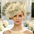 thumbnail image 4 of SAWOBUUN Women Elegant Fascinator Hat Vintage Floral Mesh Headpiece, 4 of 6