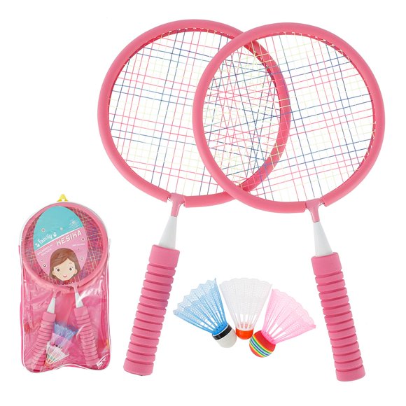 Badminton Set For Kids 8 in 1 Kids Badminton Training Lightweight Toys With 2 Rackets 3 Shuttlecocks 2 Racket Protectors Backpack