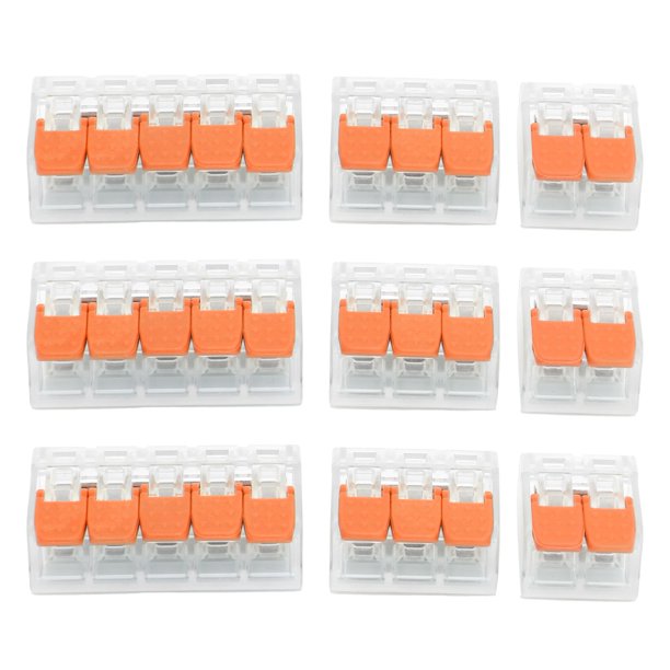Conector De Cableado Terminales De Cableado De Construcción Terminales Rápidos Sin Tornillos Suministros Industriales Juego De 60 Piezas Conector De Cableado Iluminación De ANGGREK Otros