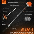 thumbnail image 6 of Seipouy 2025 Upgraded 52cc Gas Power Cordless Hedge Trimmer, 5 in 1 Multifunctional Weed Eater with Brush Cutter, Hedge Trimmer, Pruner & Extendable Rods for Lawn, Garden & Yard Maintenance, 6 of 8