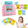 thumbnail image 1 of Pink Early Learning Card Reader Toy, 244-Page Bilingual Book (English & Chinese), Interactive Educational Learning Device for Toddlers and Children, Reading and Language Development Fun, 1 of 6
